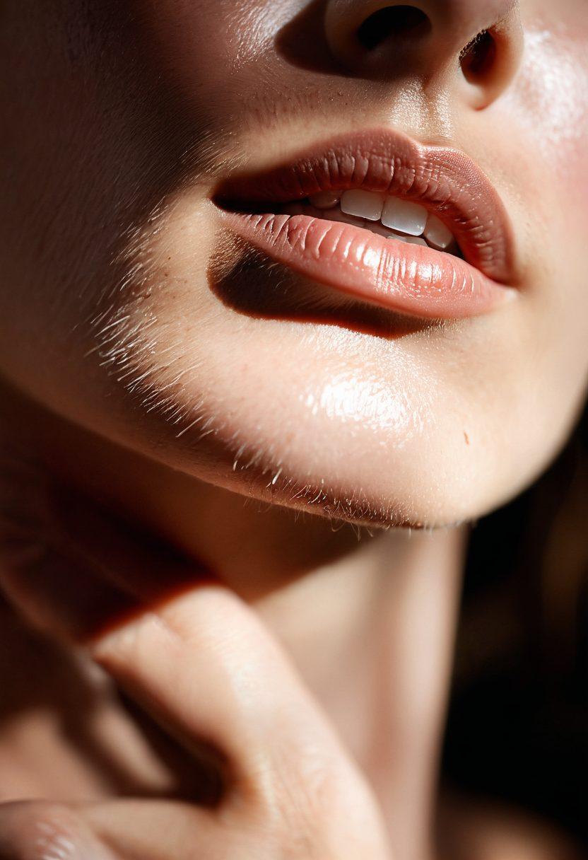 A collection of intimate, artistic close-up photographs showcasing the beauty and complexity of the human form, with rich textures and soft lighting. The imagery should evoke emotion and intimacy, displaying the interplay of shadow and light on skin, along with subtle hints of color for a tasteful yet provocative effect. Include a blurred background to focus on the subjects while retaining a sense of mystery. Choose a warm and inviting color palette. super-realistic. warm tones.